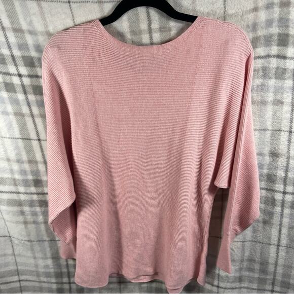 Tommy bahama women sweater L knit pink long sleeve balletcore preppy classic - Picture 6 of 7